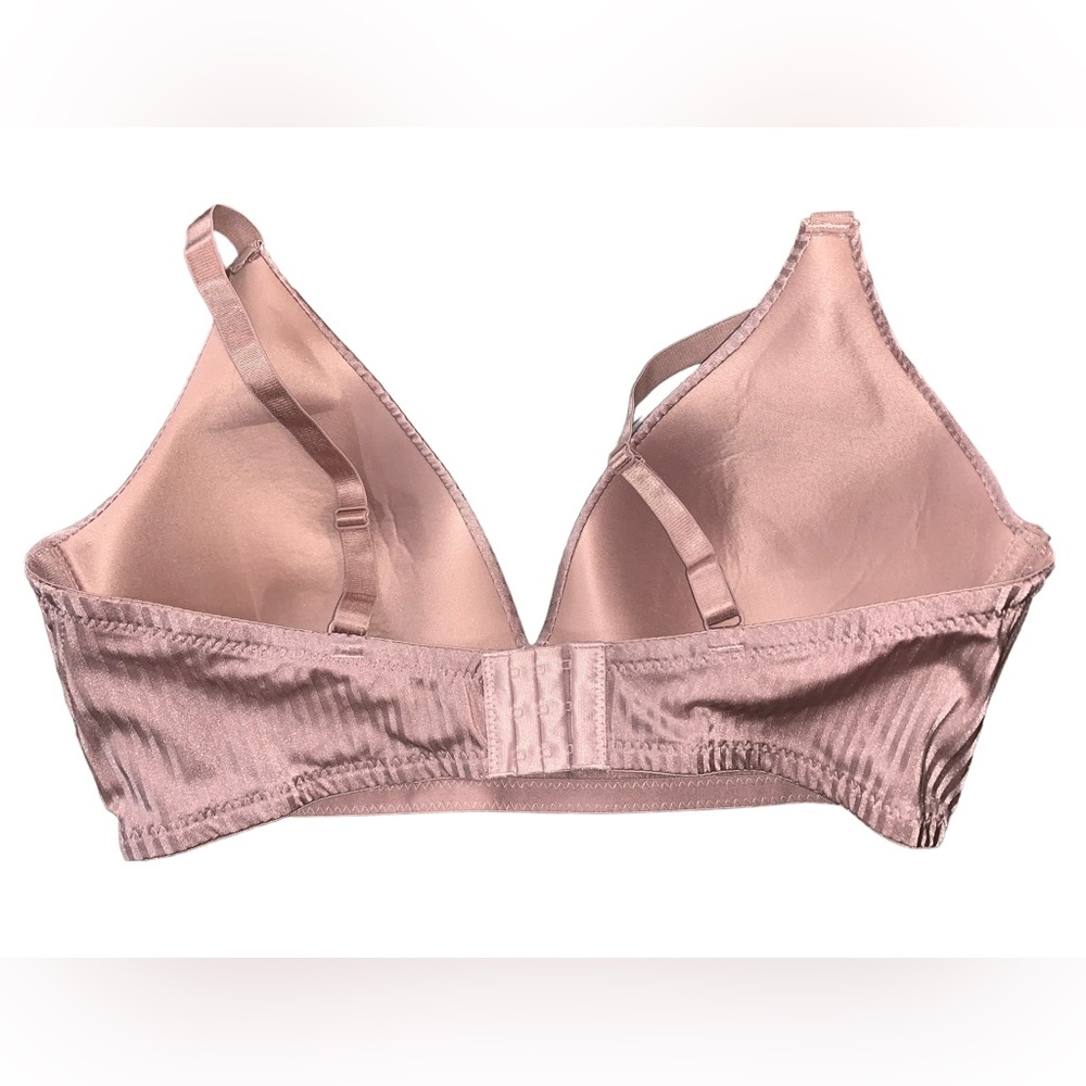 -SOLD-Adrienne Vittadini Mauve Striped Bra Size 40D - Picture 2 of 5